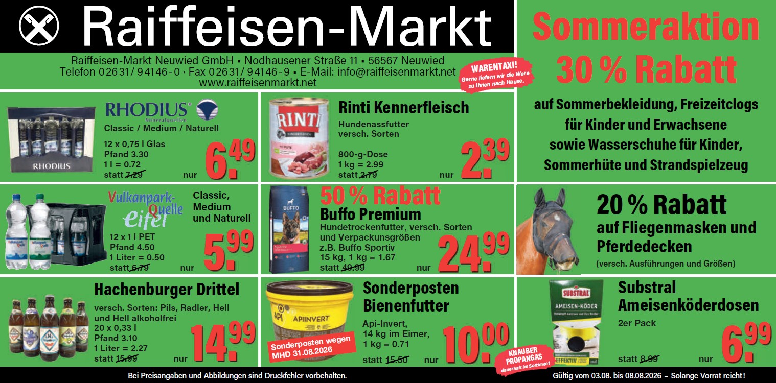 Aktuelles bei Raiffeisenmarkt Neuwied
